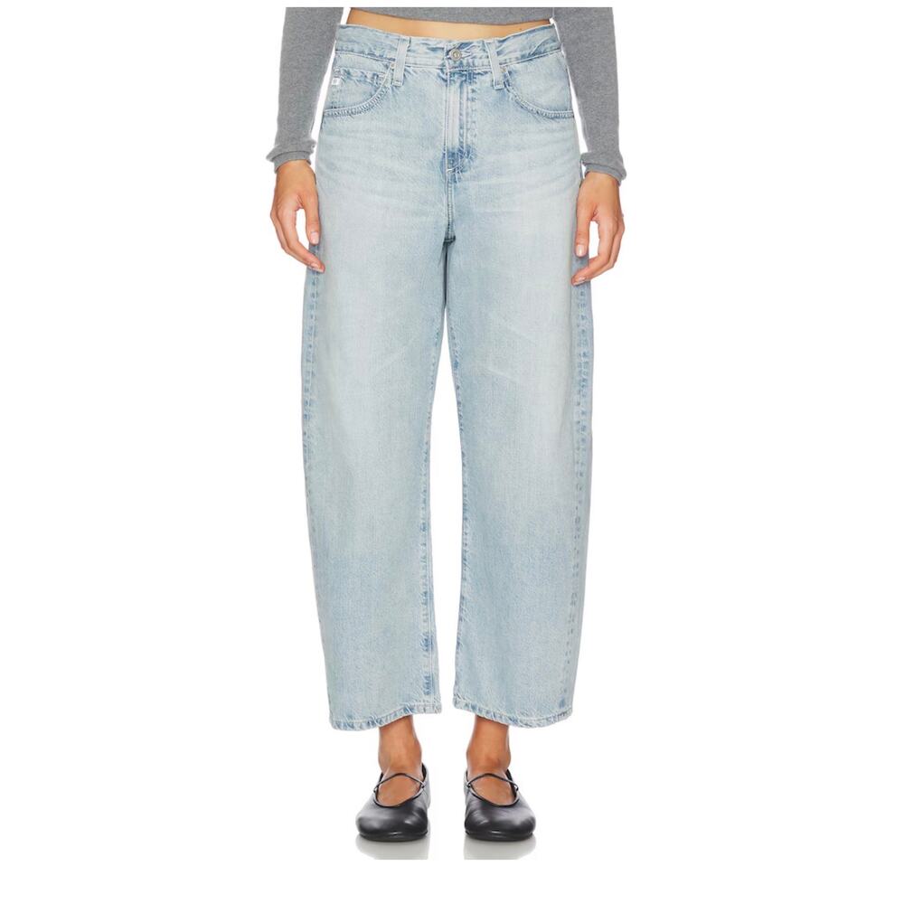 AG Hattie Crop High Rise Barrel Jean Blue Size 29